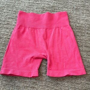 Pink biker shorts